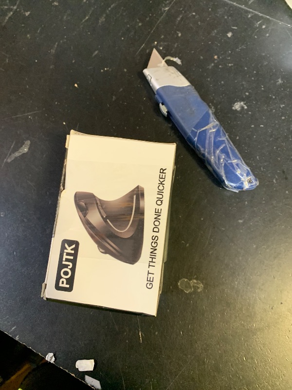 Photo 1 of POJTK Ergonomic Wireless Rechargeable Mouse, Bluetooth+USB A+Type C(3 in 1) Connection, 5 Levels Up to 4800 DPI, 6 Silent Buttons, 2.4GHz Carpal Tunnel Vertical Mice, for Laptop, Desktop,MacBook-black