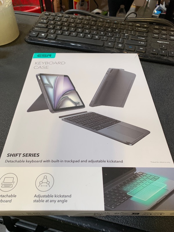 Photo 1 of ESR for iPad Air 11 Inch Case with Keyboard M4/M3/M2 (2026/2025/2024) & Air 5th/4th Gen Shift Keyboard Case, Magnetic Detachable Keyboard, Portrait/Landscape Modes, Click-Anywhere Trackpad, Dark Gray