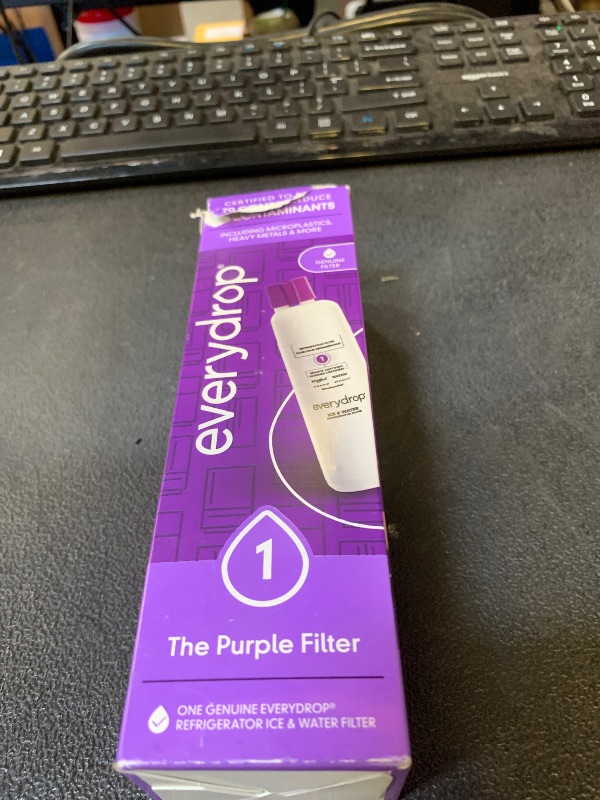 Photo 1 of everydrop by Whirlpool Ice and Water Refrigerator Filter 1, EDR1RXD1, Single-Pack , Purple