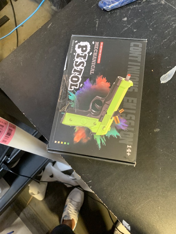 Photo 1 of Soft  Toy  With Shell Ejecting,Gun Fidget Toy with 100 Soft Bullets, 24 Shells and 2 Magazines,Education Toy Model,Christmas Birthday Gifts for Boys&Girls Kids Adults Age 8+(Black)