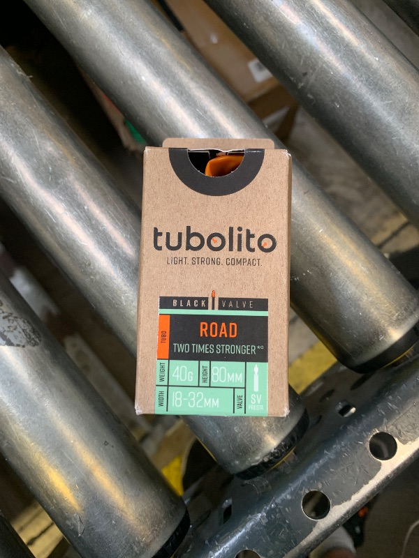 Photo 1 of Tubolito Road 700C x 18-32mm Tube | Light, Strong & Compact | Rim & Disc Brake Compatibility | 2X Puncture Protection (700C x 18-32 mm, 80mm Black Presta Valve)