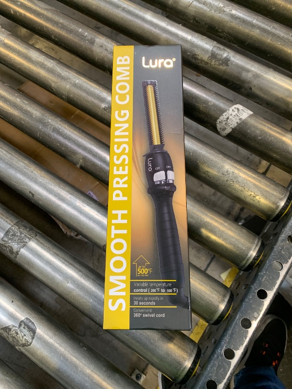 Photo 1 of Lura Professional Root/Edge Straightener,200-500°F Pressing Combs for Black Hair,Electric Hot Comb for Women Thick Hair