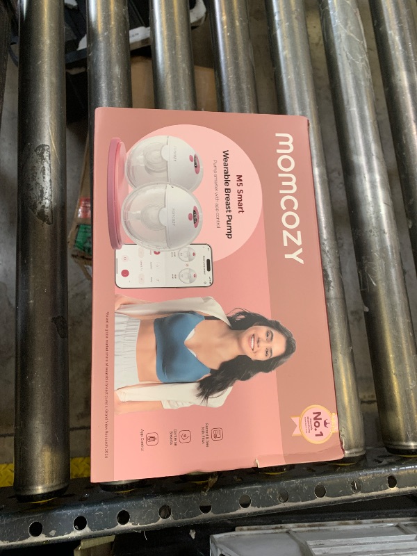 Photo 1 of Momcozy M5 Smart APP Controlled Wearable Breast Pump, Hands-Free Wireless Electric Pump, 3 Modes 9 Suction Levels, BPA-Free, Portable Lightweight, 24mm Flange, 2-Pack Cozy Red