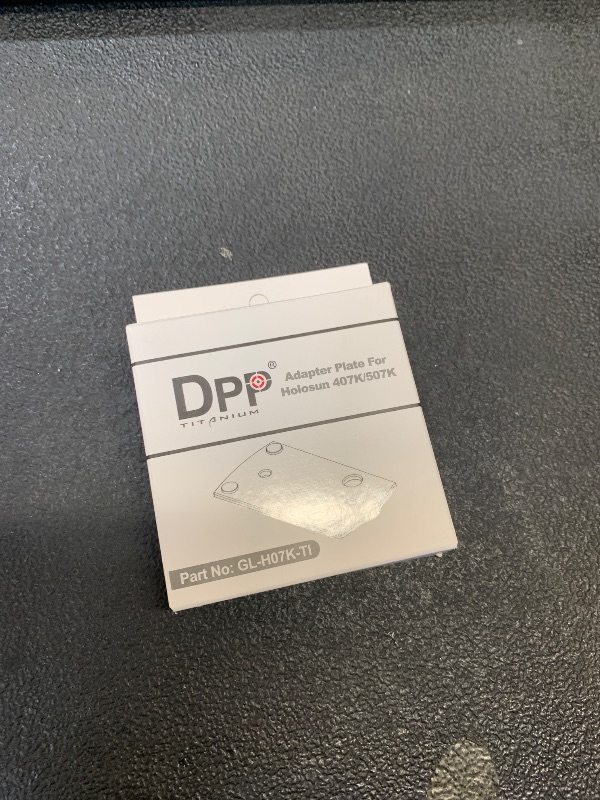 Photo 1 of DPP Titanium Adapter Plate for Glock 43X/48 MOS Hellcat OSP with M4 Thread Holes and Holosun 407k/507k - GL-H07K-TI