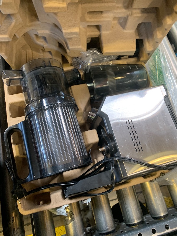 Photo 1 of WHUTO Cold Press Juicer, Wide Feed Chute Juicer Machines, Stainless Steel Slow Masticating Juicers Easy to Clean, Vegetables & Fruits Juice Extractor, High Juice Yield, Black Auger