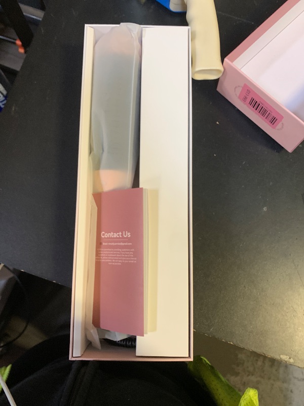 Photo 1 of Infrared Thermal Brush, Dual Voltage Negative Ions Heated Round Brush, 1 1/2 Inch Straightener & Curling Iron Brush 2 in 1, Dual PTC Non-Blowing Thermal Round for Wome, Pink