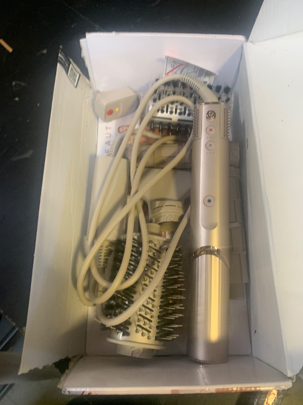 Photo 1 of Shark FlexStyle Air Styling & Drying System, Powerful Hair Dryer Brush & Multi-Styler with Auto-Wrap Curlers, Paddle Brush, Oval Brush, Concentrator Attachment, Stone, HD430