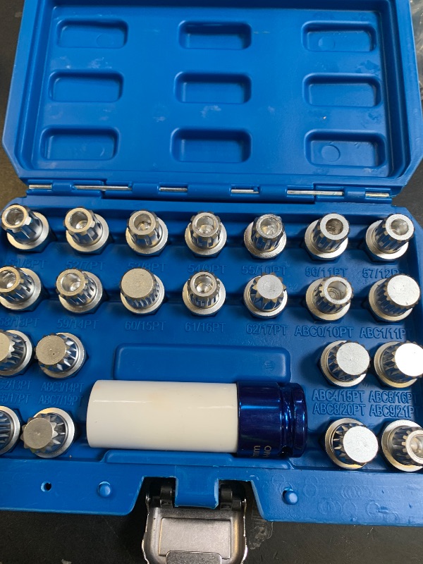 Photo 1 of JEUCLEL 23PCS Wheel Lock Nut Key Kit - Compatible with VW, Audi, VAG - Anti-Theft Lug Nut Removal Tool