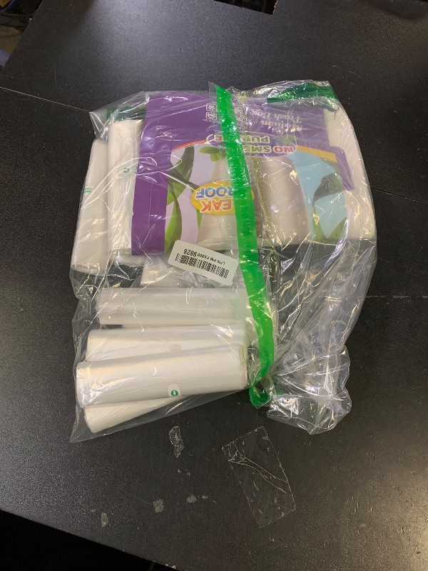Photo 1 of 10 Gallon 60pcs Medium Clear Trash Bags Strong Clear Garbage Bags, Bathroom Trash Can Bin Liners, Plastic Bags for Office Home Kitchen, Waste Basket Liner, Fit 30 Liter, 10 Gal(10G60-Clear)