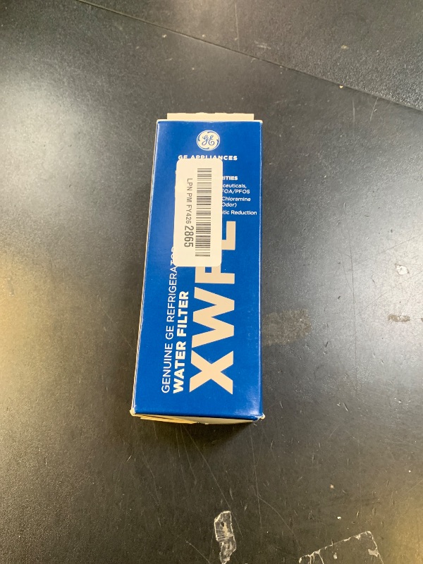 Photo 1 of GE XWFE Refrigerator Water Filter, Genuine Replacement Filter, Certified to Reduce Lead, Sulfur, and 50+ Other Impurities, Replace Every 6 Months for Best Results, Pack of 1