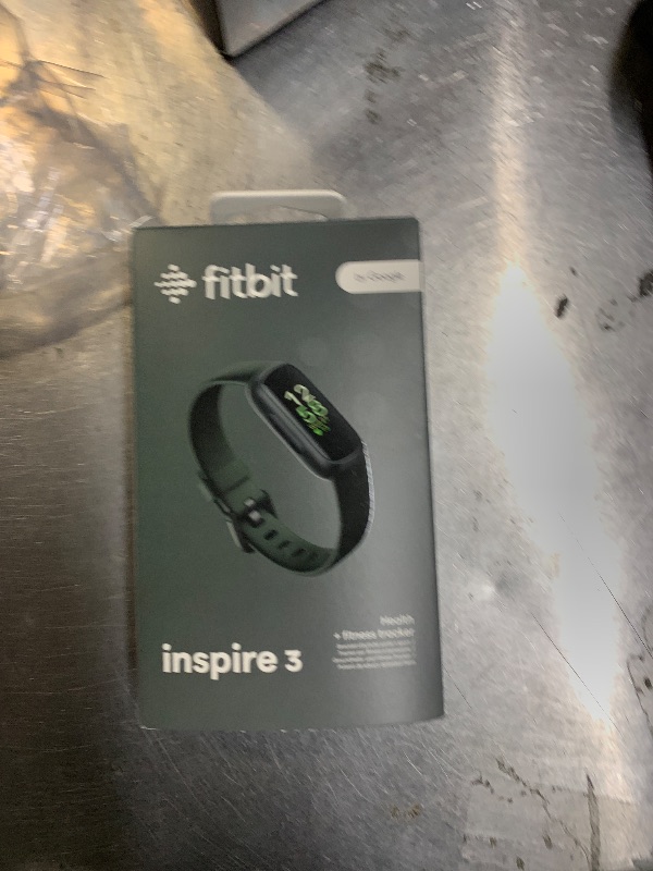 Photo 1 of Fitbit Inspire 3 Health &-Fitness-Tracker with Stress Management, Workout Intensity, Sleep Tracking, 24/7 Heart Rate and more, Midnight Zen/Black One Size (S & L Bands Included)