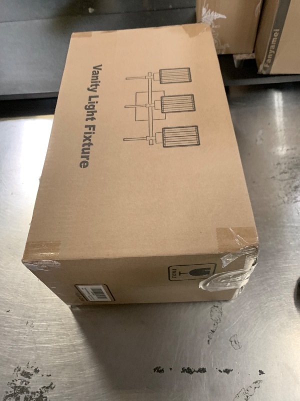 Photo 1 of Torondo Modern Crystal 3-Light Vanity Lights for Bathroom Gold Bathroom Lights Over Mirror Black and Gold Vanity Lighting Fixtures Square Shade Brass Wall Sconce (Bulbs Not Include)