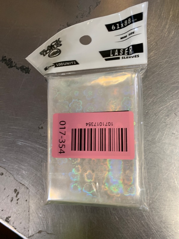 Photo 1 of 100 PCS Top Loading Sakura Patterned Holographic Card Sleeves, Colorful Transparent Card Protector for Kpop/Idol/TCG/CCG Standard Sized/Japanese Sized Cards Cover (61×88mm)
