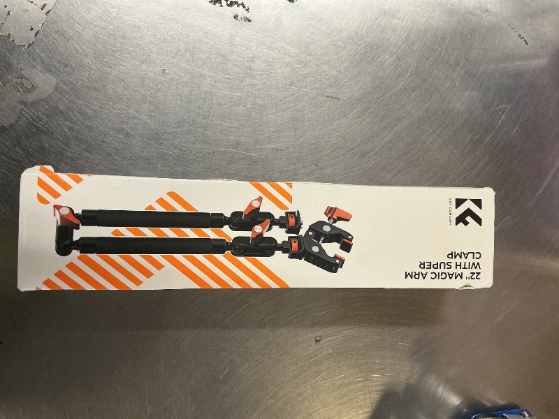 Photo 1 of K&F CONCEPT 22" Magic Arm Clamp Kit, Overhead Desk Camera Mount, Long Articulating Friction Boom Arm for Phone, Action Camera, LED Light, Microphone