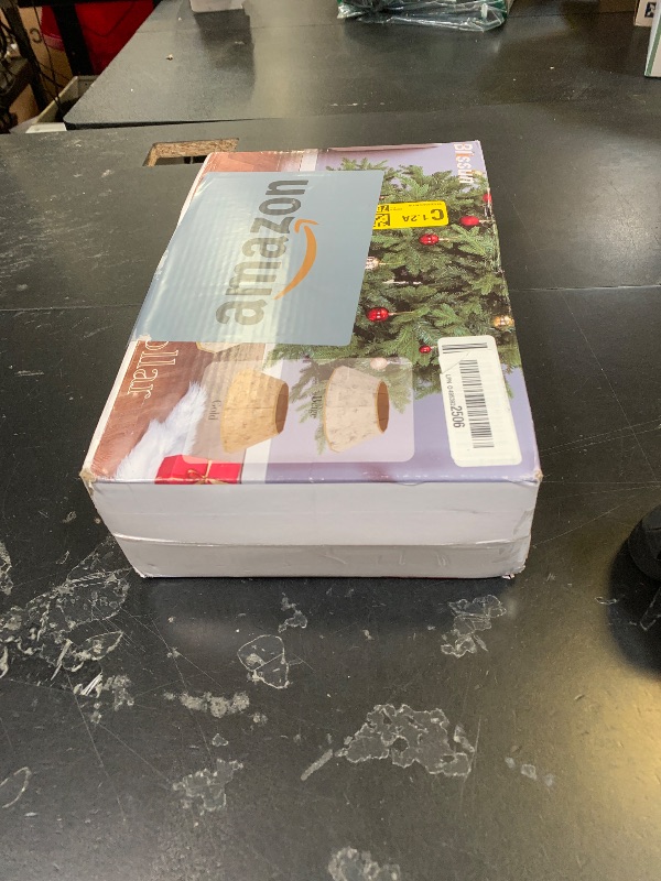 Photo 1 of Valery Madelyn Christmas Tree Skirt for Tree Decorations, 48 inch Luxury Sparking Gold Large Xmas Velvet Tree Skirt with Starshaped Sequins Pattern & Ruffle Trim for Chritmas Decor