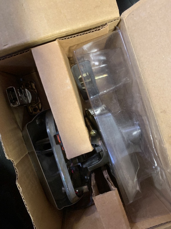 Photo 1 of Schlage Camelot Electronic Keypad Deadbolt Lock, Keyless Front Door Entry, Mechanical Key Backup Included, Satin Nickel, BE365 V CAM 619