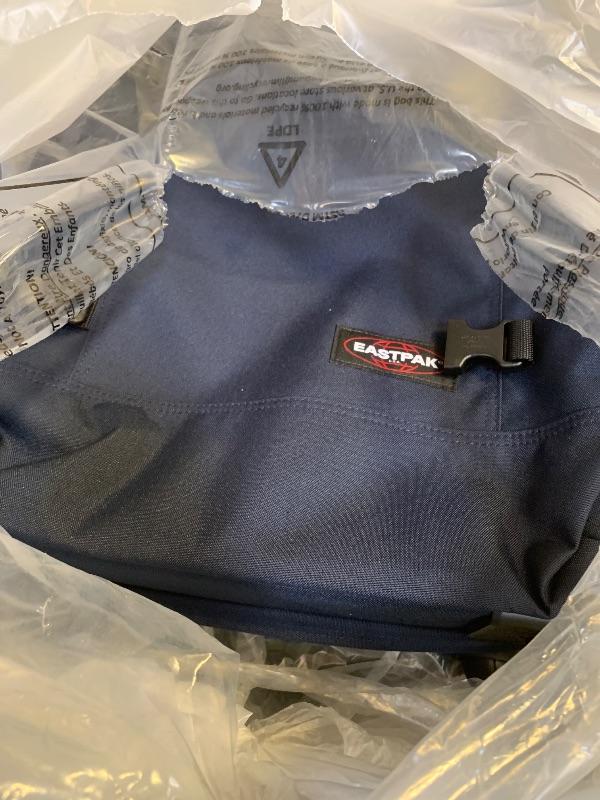 Photo 1 of EASTPAK Trans4 S – 44L Large Wheeled Luggage with Dual Compartments, TSA Lock, 360° Spinner Wheels, and Diamond-Embossed Handle, Ultra Marine