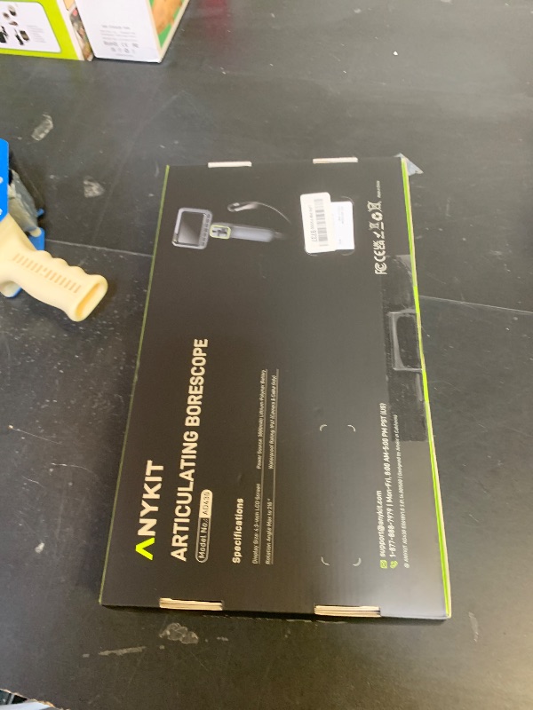 Photo 1 of Anykit Articulating Borescope, 210° Two-Way 0.22in Slim Probe Endoscope with High-Brightness LED Lights, 4.3" IPS HD Video Inspection Snake Camera for Automotive Engine Inspect - 4FT