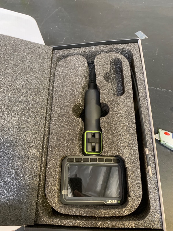 Photo 1 of Anykit Articulating Borescope, 210° Two-Way 0.22in Slim Probe Endoscope with High-Brightness LED Lights, 4.3" IPS HD Video Inspection Snake Camera for Automotive Engine Inspect - 4FT