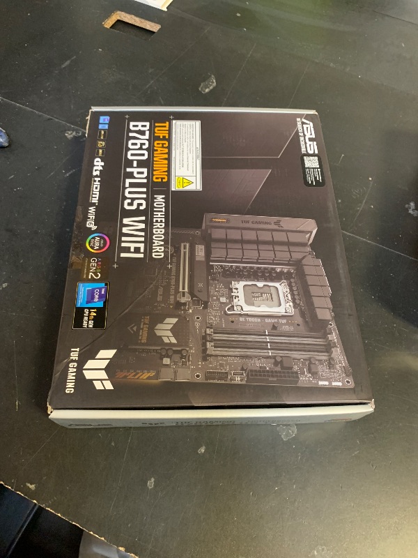 Photo 1 of ASUS TUF GAMING B760-PLUS WIFI Intel B760 LGA 1700 ATX motherboard, Ready for 14th, 13th & 12th Gen Intel® Core CPU, 12+1+1 Stages, PCIe 5.0, 3x M.2, DDR5, 2.5G, USB 3.2 Type-C®, Thunderbolt 4™, USB4®