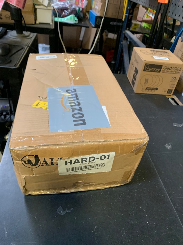 Photo 1 of WALI Vertical Dual Monitor Mount for 17-49 inch Ultrawide Curved Screens, Heavy Duty Stacked Dual Monitor Stand for Desk, Adjustable Gas Spring Monitor Arm up to 33lbs, VESA Mount 75/100mm, Black