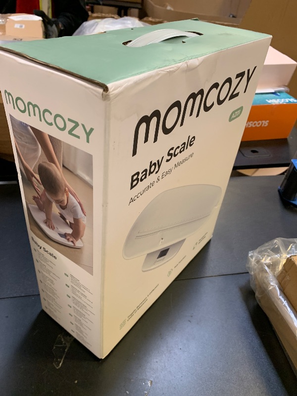 Photo 1 of Momcozy Baby Scale, Multi-Function Scale for Body Weight and Height Measurement, Weighted Feeds, with Curved Removable Tray, for Newborns, Adult Scale & Pet Scale, 5 Units, Auto-Off,Digital LED Screen