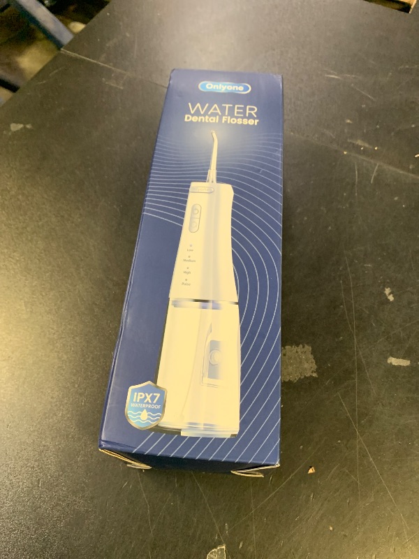 Photo 1 of Onlyone Rechargeable Cordless Water Flosser with Adjustable Water Pressure for Daily Oral Care, Power Dental Flosser for Home and Travel Use, Portable Oral Irrigator for Sensitive Gums and Braces Care