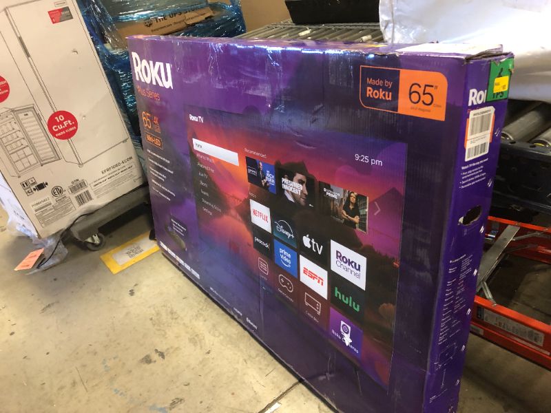 Photo 1 of Roku Smart TV – 65-Inch Plus Series, Mini-LED TV – RokuTV with Enhanced Voice Remote – Flat Screen 4K QLED Television with Dolby Vision & Wi-Fi for Streaming Live Local News, Sports