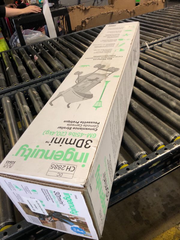 Photo 1 of Ingenuity 3D Mini Convenience Stroller – Lightweight Stroller with Compact Fold, Multi-Position Recline, Canopy with Pop Out Sun Visor – Umbrella Stroller for Travel & More, Blue/Black