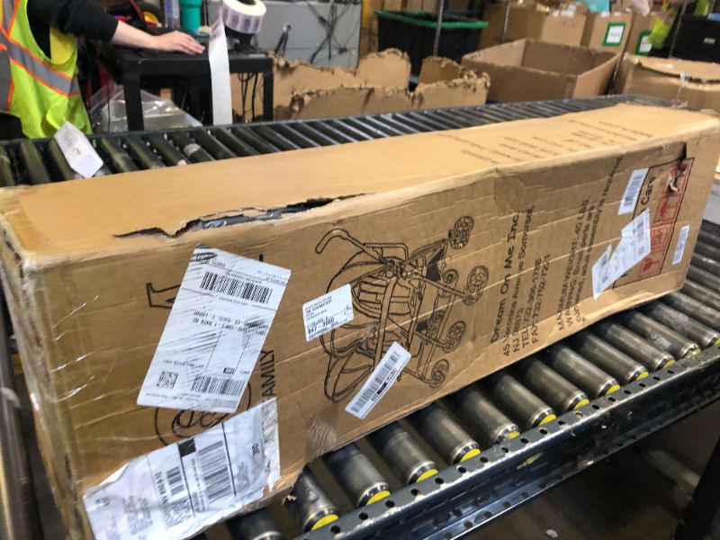 Photo 1 of Dream On Me Volgo Twin Baby Stroller, Lightweight Side-by-Side Double Umbrella Stroller with Adjustable Canopy, 5-Point Harness, Storage Basket & Travel-Friendly Fold – Black