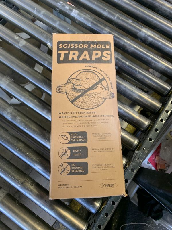 Photo 1 of 2 Pack Mole Traps,Galvanized Steel Scissor Trap,Reusable Mole Trap Killer,Easy Set Mole Eliminator Trap for Lawns