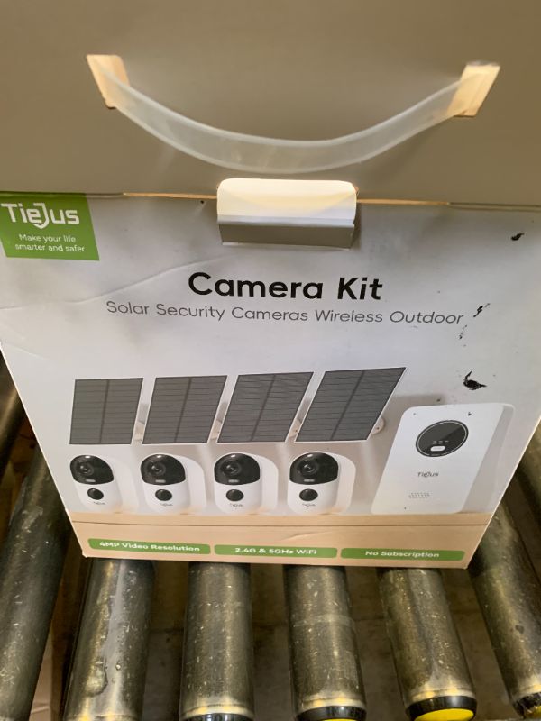 Photo 1 of TIEJUS 3K 4MP Security Cameras Outdoor Wireless, Solar Powered Cameras for Home Security, No Subscription, Smart Detection, Color Night Vision, 2-Way Talk, 2.4/5GHz WiFi, 32GB Local Storage