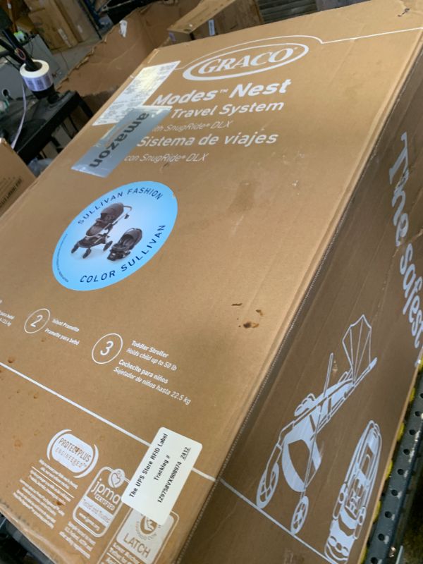 Photo 1 of Graco Modes Nest Travel System, 3-in1 Modular Carseat Stroller Combo, Adjustable Slide2Me Infant Car Seat Carrier to Toddler Stroller, Includes the SnugRide DLX Infant Car Seat, Sullivan