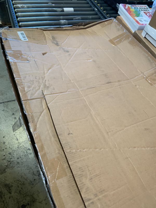 Photo 1 of Amazon Basics Adjustable Height Rectangular Classroom Activity Table, Writing Desk for School and Home, Grey Top/Black Edge, 47" W x 29" L x 30" H