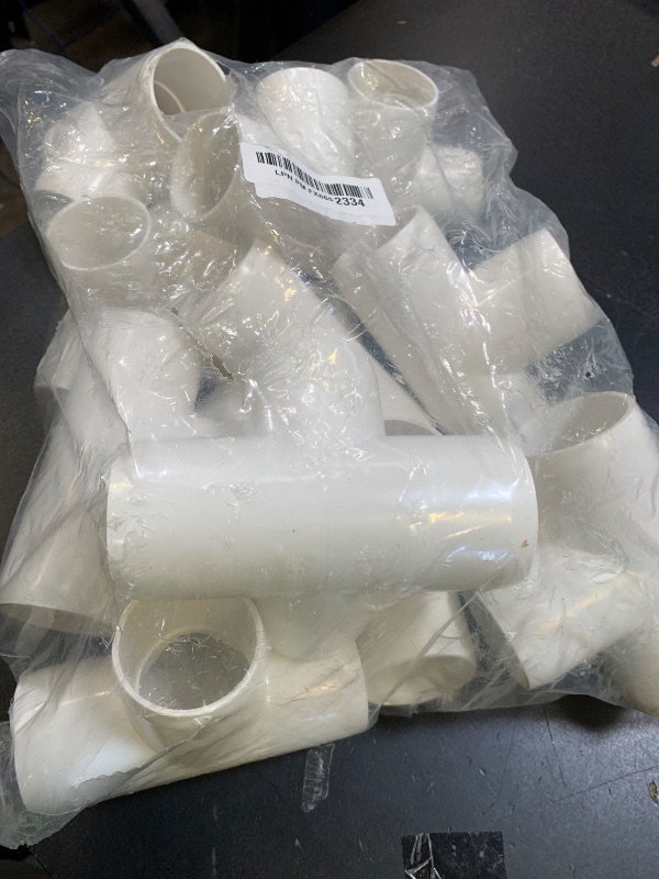 Photo 1 of 1-1/4" 90 Degree PVC 4 Way Tee Fitting, 10 Pcs Pipe Connectors, Schedule 40 Furniture Grade PVC Tee Corner for DIY Frames and Structures