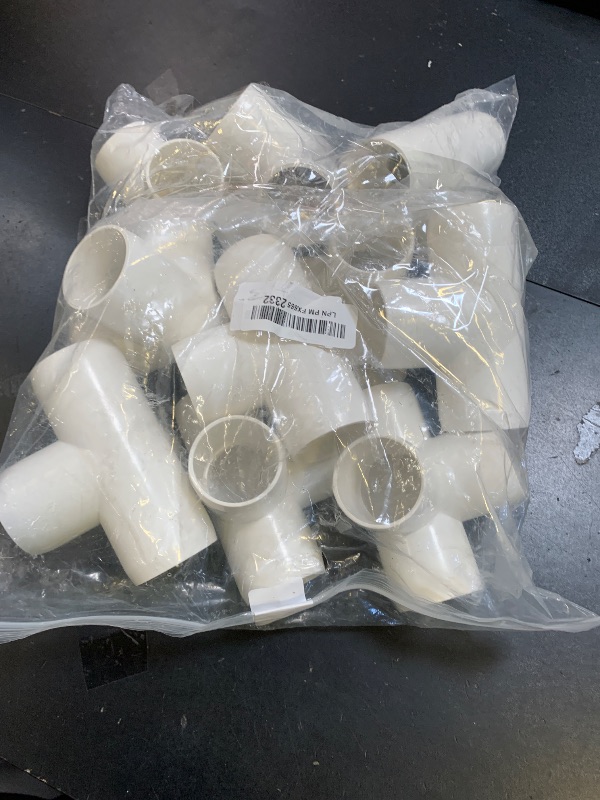 Photo 1 of 1-1/4" 90 Degree PVC 4 Way Tee Fitting, 10 Pcs Pipe Connectors, Schedule 40 Furniture Grade PVC Tee Corner for DIY Frames and Structures
