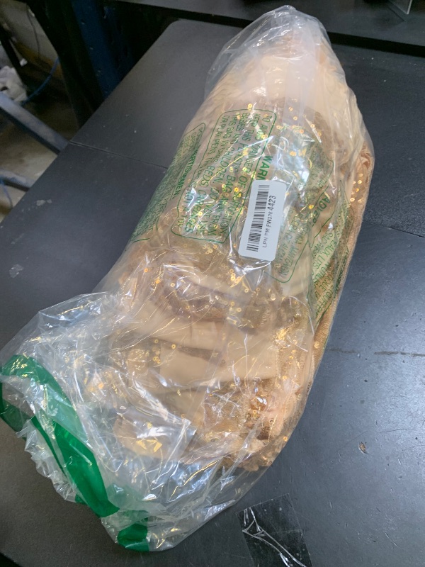 Photo 1 of Dimatic 50 PCS Stretch Sequin Chair Sashes Chair Stretchy Spandex Bands for Wedding Reception Events Banquets Chairs Decoration (Champagne)