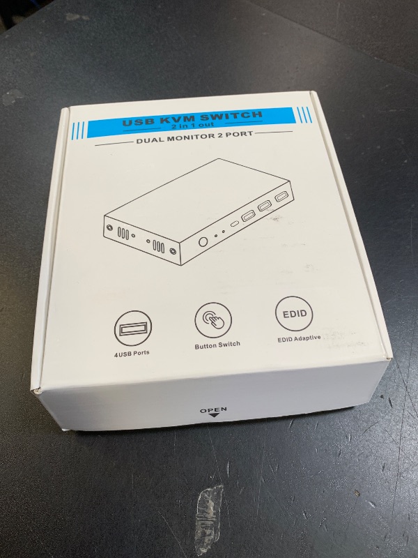 Photo 1 of HDMI+Displayport KVM Switch 2 Monitors 2 Computers 8K@60HZ Dual Monitors KVM Switcher for 2 PC/Laptops Share Mouse Keyboard and 2 Screens,with USB3.0 Ports/Wired Controller EDID Adapative