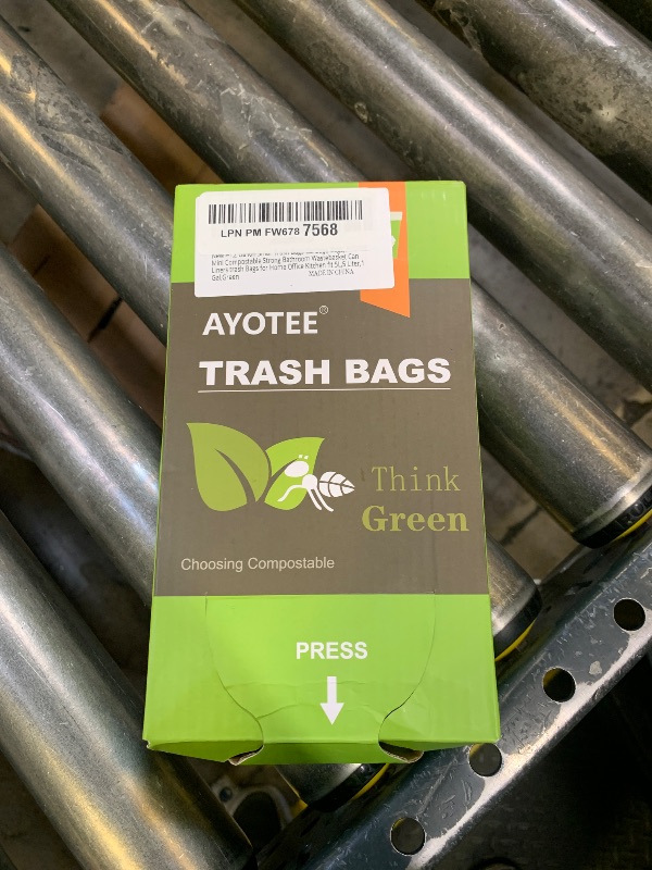 Photo 1 of 1.2 Gallon Small Trash Bags Garbage Bags, AYOTEE Mini Compostable Strong Bathroom Wastebasket Can Liners trash Bags for Home Office Kitchen fit 5L,5 Liter,1 Gal,Green