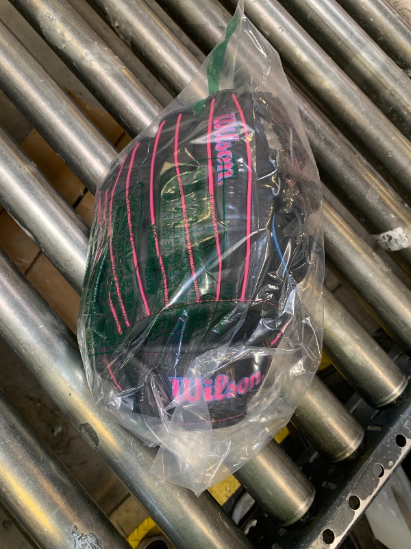 View 2 of Wilson 2026 A1000 DP15 11.5" Infield Baseball Glove - Right Hand Throw, Pedroia Fit, Black/Flamingo Pink/Cool Blue