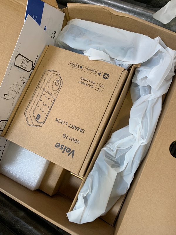 Photo 1 of Veise VE017G-H Wi-Fi Smart Fingerprint Front Door Lock Set, Remote App Control, Keyless Entry Deadbolt with Handle, Backlit Keypad, IP55 Weatherproof, Auto Lock, Easy to Install, Matte Black