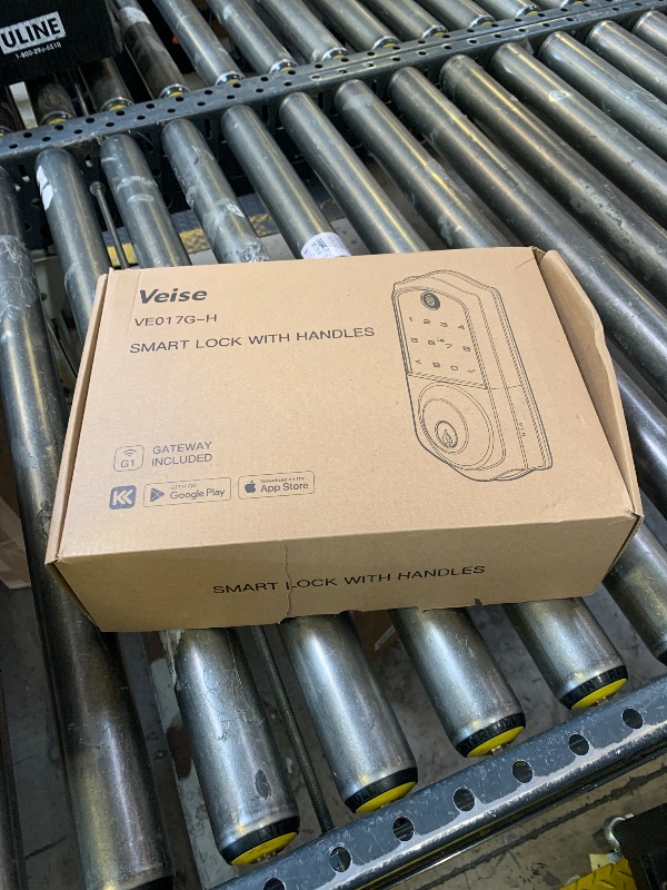 Photo 1 of Veise VE017G-H Wi-Fi Smart Fingerprint Front Door Lock Set, Remote App Control, Keyless Entry Deadbolt with Handle, Backlit Keypad, IP55 Weatherproof, Auto Lock, Easy to Install, Matte Black