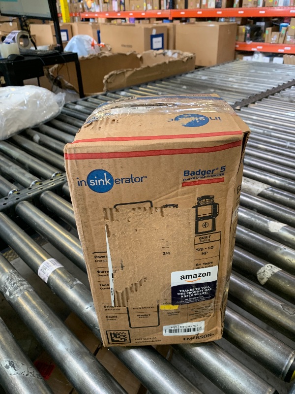 Photo 1 of InSinkErator Badger 5 Garbage Disposal with Power Cord, Standard Series 1/2 HP Continuous Feed Food Waste Disposer, Badger 5 W/C, No Size, Black/Gray