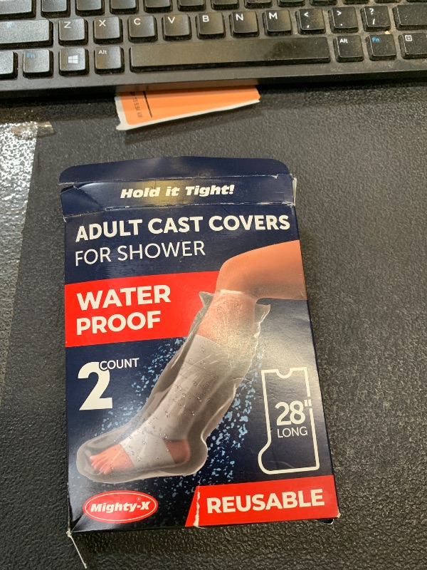 Photo 1 of 100% Waterproof Cast Covers for Shower Leg - 2pk - Tight Seal - Reusable Adult Half Leg Cast Protectors - Knee, Ankle, Foot - After Surgery Bandage and Dressing Cast Bag for Wounds and Burns