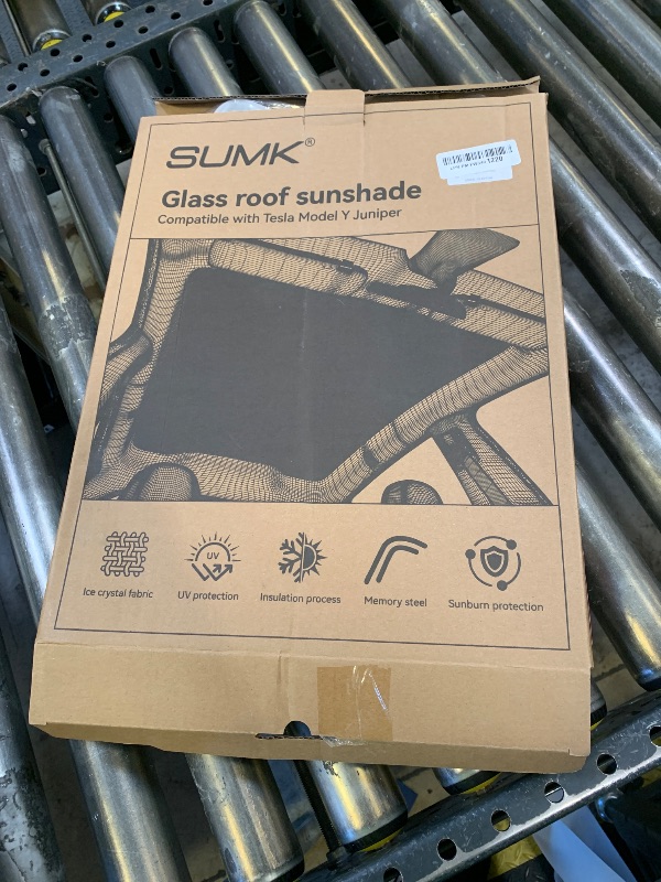 Photo 1 of SUMK Upgraded Sunshade Roof for Tesla Model Y Juniper Accessories 2025 2026, [Mesh Fabric& No-Sag & Magnetic Design] Heat Insulation Class Roof Sun Shade for Tesla Model Y Accessories, Gray, 2PCS