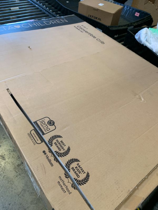 Photo 1 of Delta Children Perry 6-in-1 Convertible Crib - Greenguard Gold Certified, Moonstruck Grey