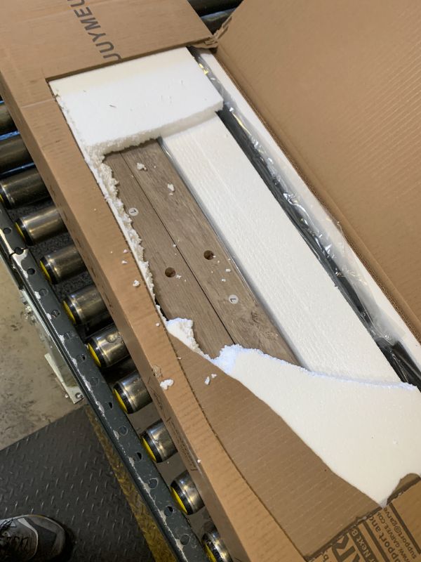 Photo 1 of GarveeHome 63-83" Extendable Dining Table, Industrial Rectangular Dining Room Table for 6-8 People, Expandable Kitchen Table with Heavy Duty Metal Frame for Dining Room, Kitchen & Parties, Grey