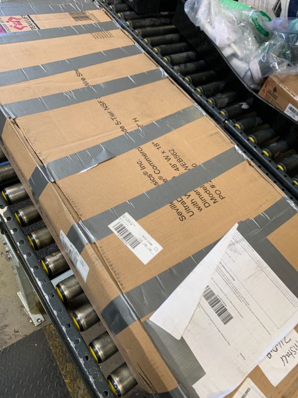 Photo 1 of Seville Classics UltraDurable Heavy Duty NSF Solid Steel Wire Rack Storage Unit Organizer for Garage, Warehouse, Office, Restaurant, Classroom, Kitchen, 5-Tier Shelving, 48" W x 18" D