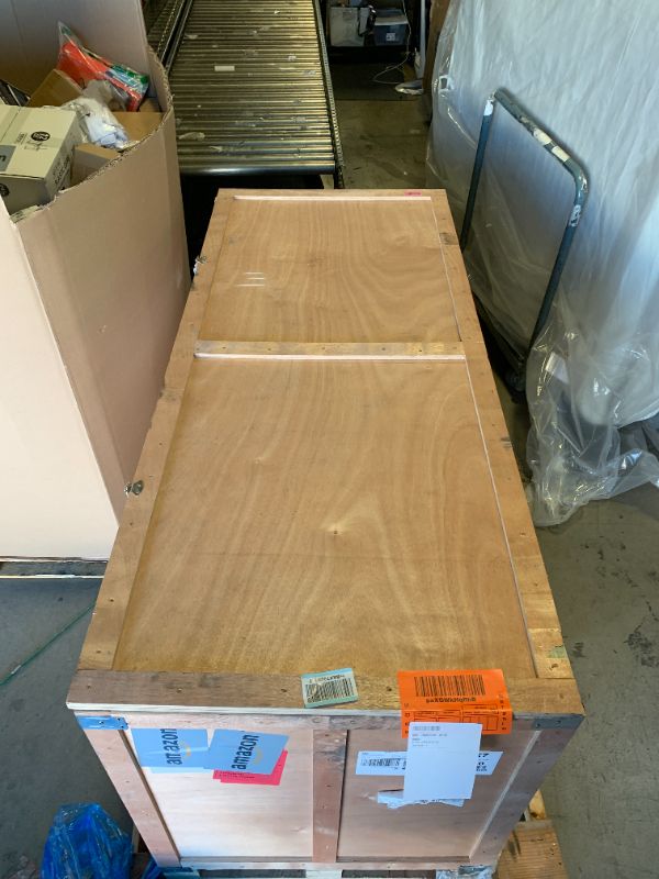 Photo 1 of 59” Freestanding Bathtub Wooden Soaking Tub Handcrafted Deep Soaking Bathtub with Wooden Handrails, Japanese Soaking Tub for Home Spa Relaxation, Freestanding Tub Wood Hot Tub STT15001  