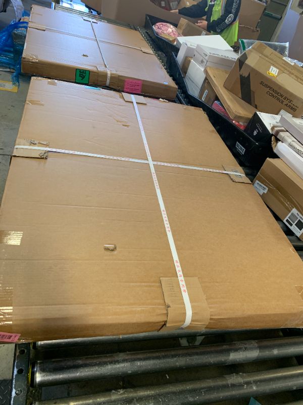 Photo 1 of --FACTORY SEALED--EASYSOUL Modern Glass Coffee Table, 44.88" D x 32.28" W x 15.75" H, Abstract Round Tea Tables for Living Room Home Office Industrial Cocktail Tables (Black-Brown Glass, 44.88")--FACTORY SEALED--